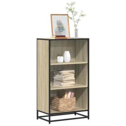 Berkfield Home Book Cabinet Sonoma Oak 60x35x107.5 cm Engineered Wood in Brown - thumbnail 1
