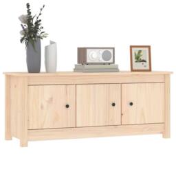 Berkfield Home Shoe Cabinet 110x38x45.5 cm Solid Wood Pine in Light Tan - thumbnail 8