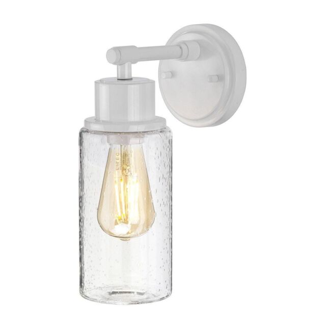 Netlighting Morvah 1 Light Outdoor Wall Light White IP44 E27 - image 1