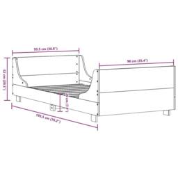 Berkfield Home Modern Bed Frame without Mattress Wax Brown 90x190 cm Single Soli - thumbnail 9