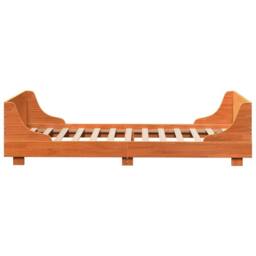 Berkfield Home Modern Bed Frame without Mattress Wax Brown 90x190 cm Single Soli - thumbnail 5