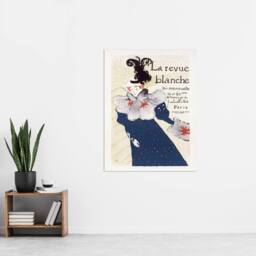"Artery8 La Revue Blanche Advert Vintage Wall Art Print Toulouse Lautrec in Blue - Size: W24"" x H32""" - thumbnail 4
