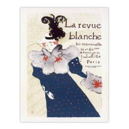 "Artery8 La Revue Blanche Advert Vintage Wall Art Print Toulouse Lautrec in Blue - Size: W24"" x H32""" - thumbnail 1