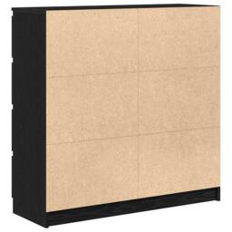 Berkfield Home Sideboard Black Oak 100x35x99 cm Engineered Wood - Size: 100 x 35 x 99 cm - thumbnail 8