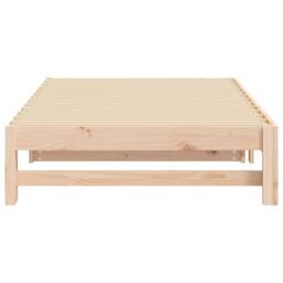 Berkfield Home Pull-out Day Bed 2x(80x200) cm Solid Wood Pine in Light Tan - thumbnail 9