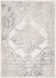 Livabliss Roma-Vintage Grey Brown Green Traditional Boho Living Dining Bedroom Rug in Light Brown - Size: 160 cm x 215 cm - thumbnail 2