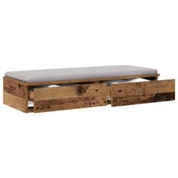 Berkfield Home Bed Drawers in Old Wood - 100x36.5x16.5 cm, Made from Engineered Wood in Brown - Size: 100x36.5x16.5 cm - thumbnail 3