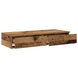 Berkfield Home Bed Drawers in Old Wood - 100x36.5x16.5 cm, Made from Engineered Wood in Brown - Size: 100x36.5x16.5 cm - thumbnail 5