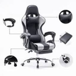 EONLION Gaming Chair Adjustable Ergonomic Gamer Home Office PC Desk Chair in Black - thumbnail 3