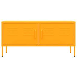 Berkfield Home TV Cabinet Mustard Yellow 105x35x50 cm Steel - Size: 105 x 35 x 50 cm