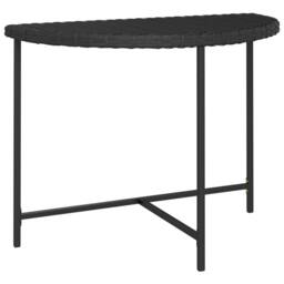 Berkfield Home Garden Table Black 100x50x75 cm Poly Rattan - Size: 100 x 50 x 75 cm - thumbnail 3