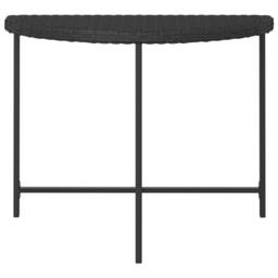 Berkfield Home Garden Table Black 100x50x75 cm Poly Rattan - Size: 100 x 50 x 75 cm - thumbnail 4