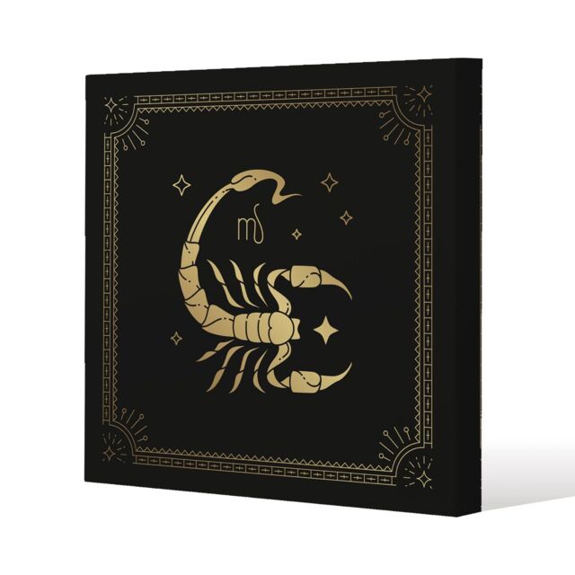 Benjamin Tate Design Zodiac scorpio horoscope in black & gold (canvas) / 46 x 46 x 4cm in Natural - Size: 46 x 46 x 4 cm - image 1