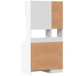 Berkfield Home Kitchen Cabinet White 95x50x180 cm Engineered Wood - Size: 95 x 50 x 180 cm - thumbnail 6