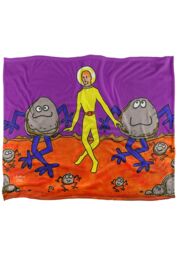 Jim Henson Signature Collection Spaceman Dancing Silky Touch Super Soft Throw Blanket 152 X 127 cm in White - thumbnail 1