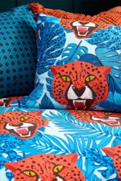 Furn Untamed Tropical Cheetah Duvet Cover Set in Blue - Size: Single - thumbnail 3