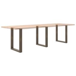 Berkfield Home Coffee Table Legs U-Shaped 3 pcs Natural Steel 70x(72-73) cm Steel in Brown - thumbnail 8