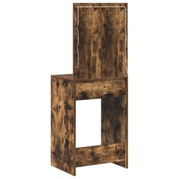 Berkfield Home Dressing Table with LED Lights Smoked Oak 50x41x135 cm in Brown - Size: 50 x 41 x 135 cm - thumbnail 7