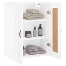 Berkfield Home Wall Mounted Cabinet White 69.5x34x90 cm Engineered Wood - thumbnail 4