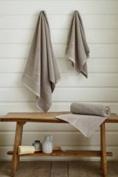 Deyongs Mosley Textured 100% Cotton Towel in Beige - Size: Bath Sheet - thumbnail 1
