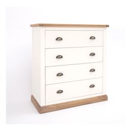 Cabinet Bits Tropea 4 Drawer Chest of Drawers Brass Cup Handle in Off-White - thumbnail 2
