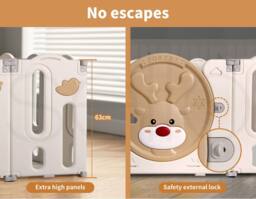 Dekko Kids Playpen Baby Safety Gate Toddler Play Game Toy Foldable Panels - thumbnail 8