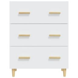 Berkfield Home Sideboard White 70x34x90 cm Engineered Wood - Size: 70 x 34 x 90 cm - thumbnail 3
