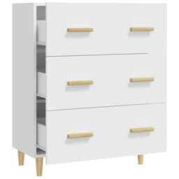 Berkfield Home Sideboard White 70x34x90 cm Engineered Wood - Size: 70 x 34 x 90 cm - thumbnail 5
