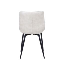 MCC Direct Set of 2 Suede Effect Dining Chairs Accent Chair - Alba in Beige - thumbnail 5