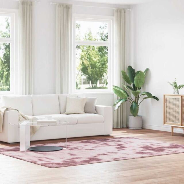 Berkfield Home Shaggy Rug High Pile NAVARRA Dusty Pink 200x290 cm Polyester - Size: Medium - image 1