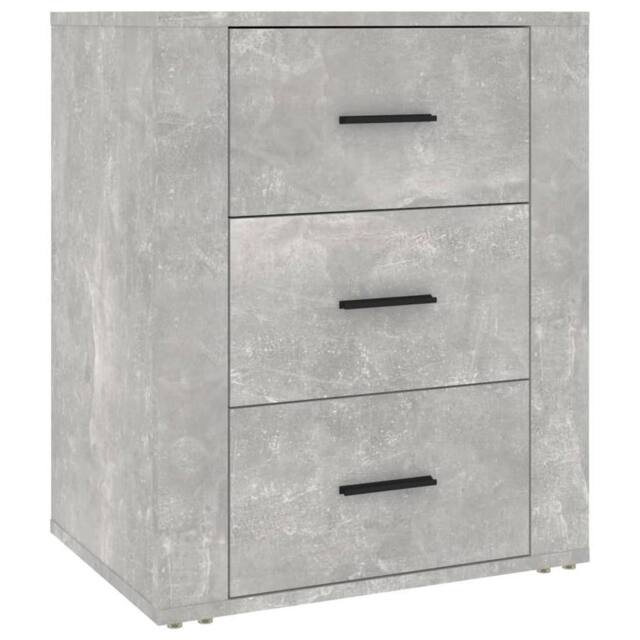 Berkfield Home Bedside Cabinet Concrete Grey 50x36x60 cm Engineered Wood - Size: 50 x 36 x 60 cm - image 1