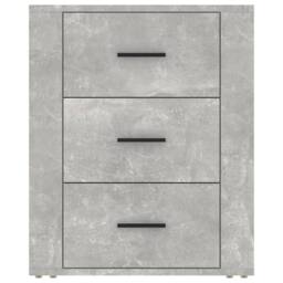 Berkfield Home Bedside Cabinet Concrete Grey 50x36x60 cm Engineered Wood - Size: 50 x 36 x 60 cm - thumbnail 6
