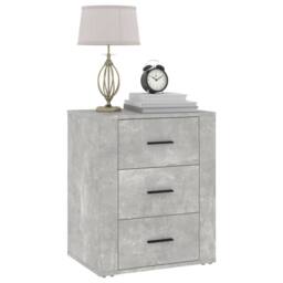 Berkfield Home Bedside Cabinet Concrete Grey 50x36x60 cm Engineered Wood - Size: 50 x 36 x 60 cm - thumbnail 4