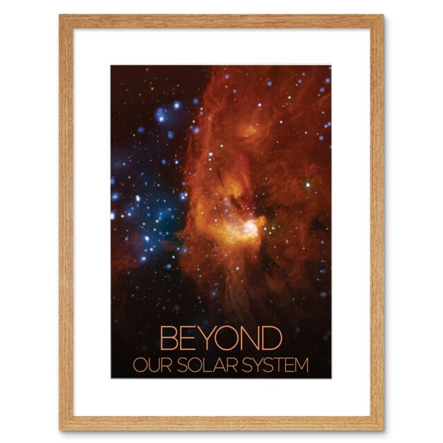"Artery8 Wall Art Print NASA Spitzer Space Telescope Milky Way RCW 108 Poster Artwork Framed 9X7 Inch in Beige - Size: W7"" x H9""" - image 1