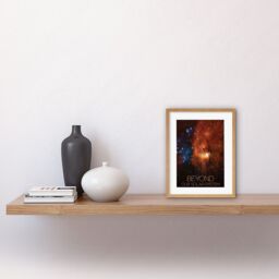 "Artery8 Wall Art Print NASA Spitzer Space Telescope Milky Way RCW 108 Poster Artwork Framed 9X7 Inch in Beige - Size: W7"" x H9""" - thumbnail 2