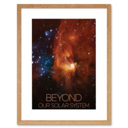 "Artery8 Wall Art Print NASA Spitzer Space Telescope Milky Way RCW 108 Poster Artwork Framed 9X7 Inch in Beige - Size: W7"" x H9""" - thumbnail 1