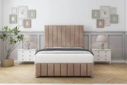 "Sloomy California Naples Divan Set 2 Drawers-54"" Headboard-Footboard in Bronze - Size: Single" - thumbnail 1