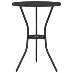 Berkfield Home 3 Piece Garden Bistro Set - Black Cast Aluminum - thumbnail 5