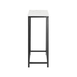 SoBuy Slim Console Table - Marble Effect Top in White - Size: 0.6m2 - thumbnail 4