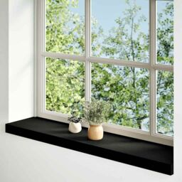 Berkfield Home Window Sills 2 pcs¬†Dark Brown 80x20x2 cm Solid Wood Oak - Size: Medium - thumbnail 2