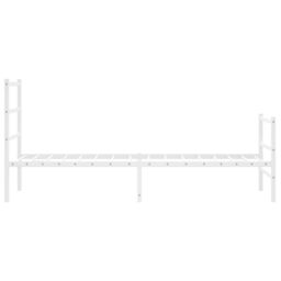 Berkfield Home Metal Bed Frame without Mattress with Footboard¬†White 80x200cm in White - Size: 80x200 cm - thumbnail 6