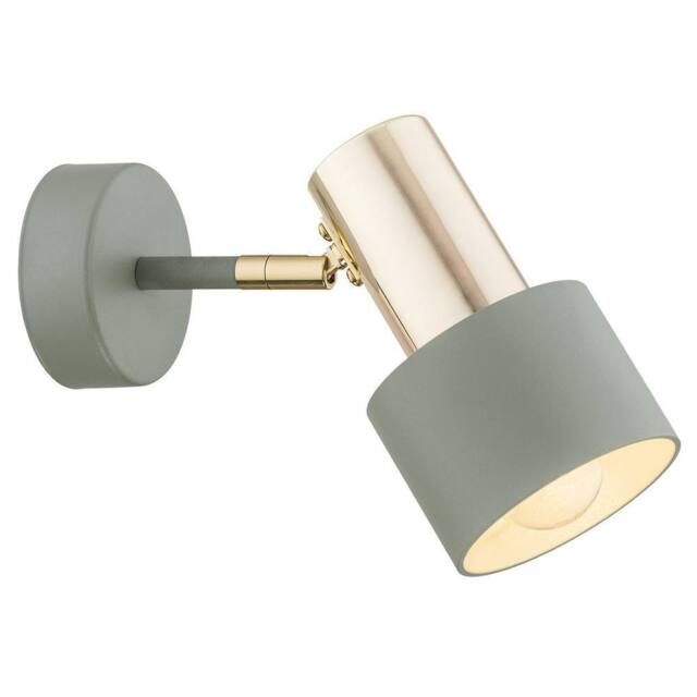 Netlighting Doria Single Spotlight Siege Structure Brass Elements in Green