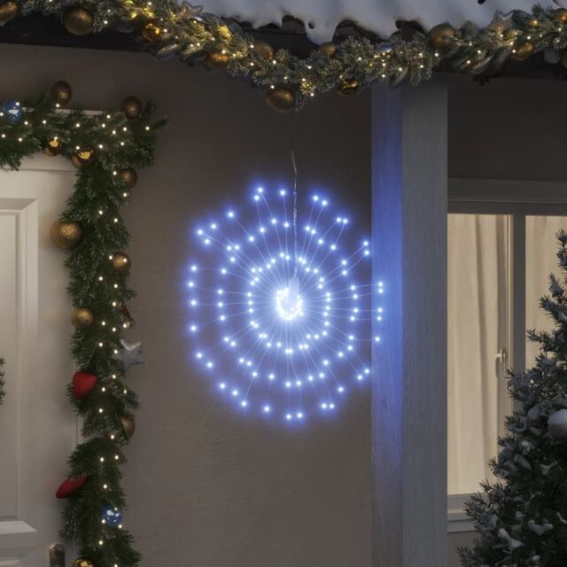 Berkfield Home Christmas Starburst Lights 140 LEDs 4 pcs Cold White 17 cm - image 1