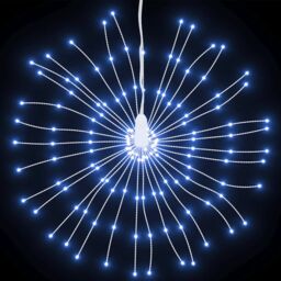 Berkfield Home Christmas Starburst Lights 140 LEDs 4 pcs Cold White 17 cm - thumbnail 4