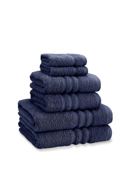 Catherine Lansfield Zero Twist Cotton 6 Piece Towel Bale in Navy - image 1