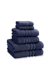 Catherine Lansfield Zero Twist Cotton 6 Piece Towel Bale in Navy