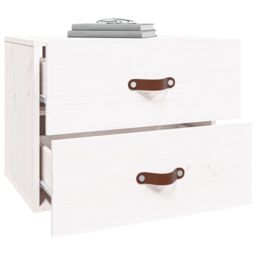 Berkfield Home Wall-mounted Bedside Cabinets 2 pcs White 50x36x40 cm - Size: 50 x 36 x 40 cm - thumbnail 4