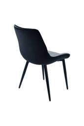 Living and Home Set of 2 Upholstered Dining Chairs in Black - thumbnail 7