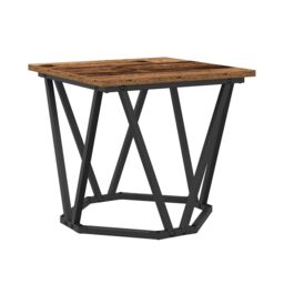 Berkfield Home Coffee Table Reclaimed Wood Metal, Wood Medium Sleek in Brown - thumbnail 6