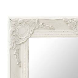 Berkfield Home Wall Mirror Baroque Style 50x40 cm White - thumbnail 4